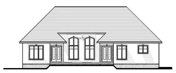 Rear Elevation for House Plan #420904