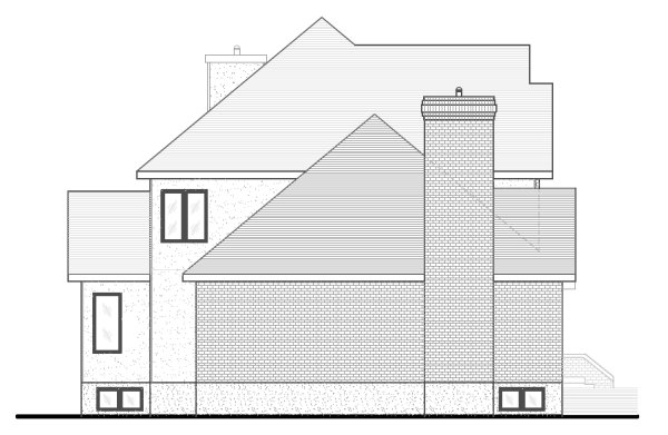 Left Elevation for House Plan #420514
