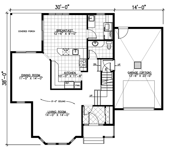Main Floor Plan for House Plan #420814