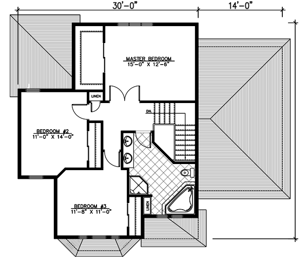 Second Floor Plan for House Plan #420814