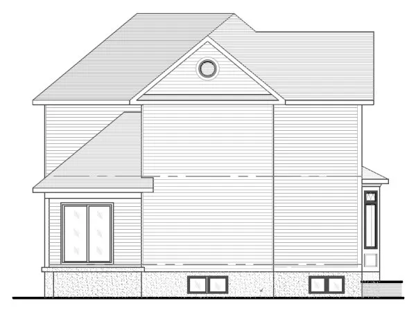 Left Elevation for House Plan #420814