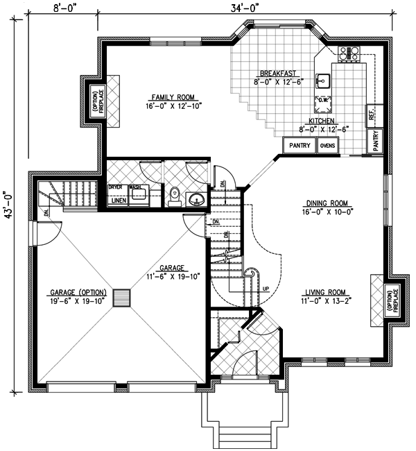 Main Floor Plan for House Plan #420914