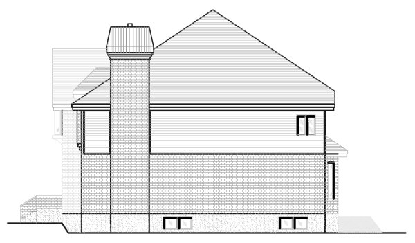 Right Elevation for House Plan #420914