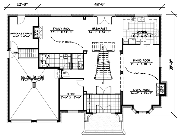 Main Floor Plan for House Plan #420124