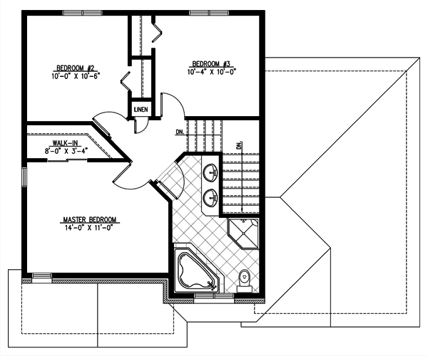 Second Floor Plan for House Plan #420424
