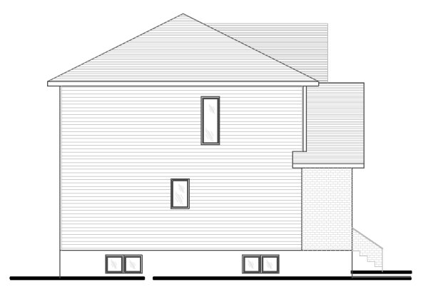 Left Elevation for House Plan #420424