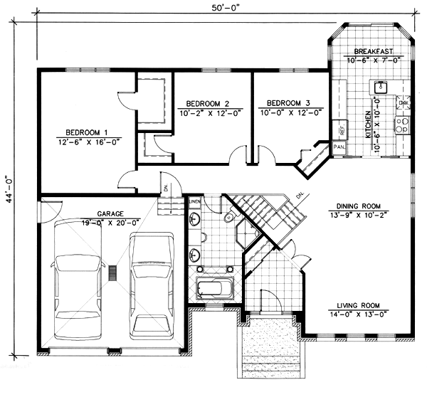 Main Floor Plan for House Plan #420524