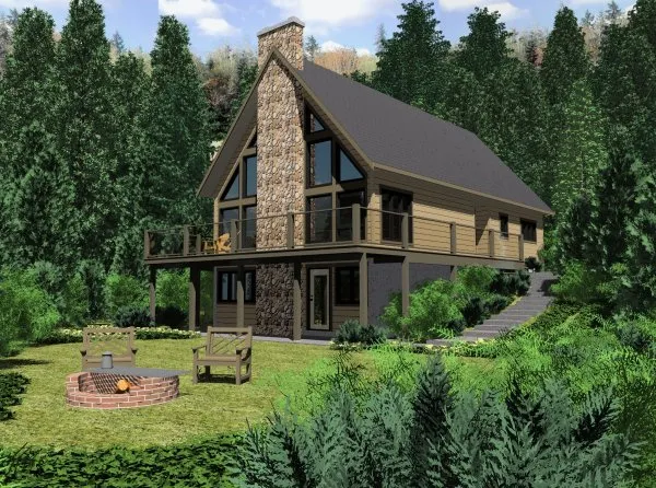Full Rendering for House Plan #200244