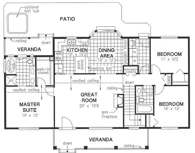 Main Floor Plan for House Plan #131044