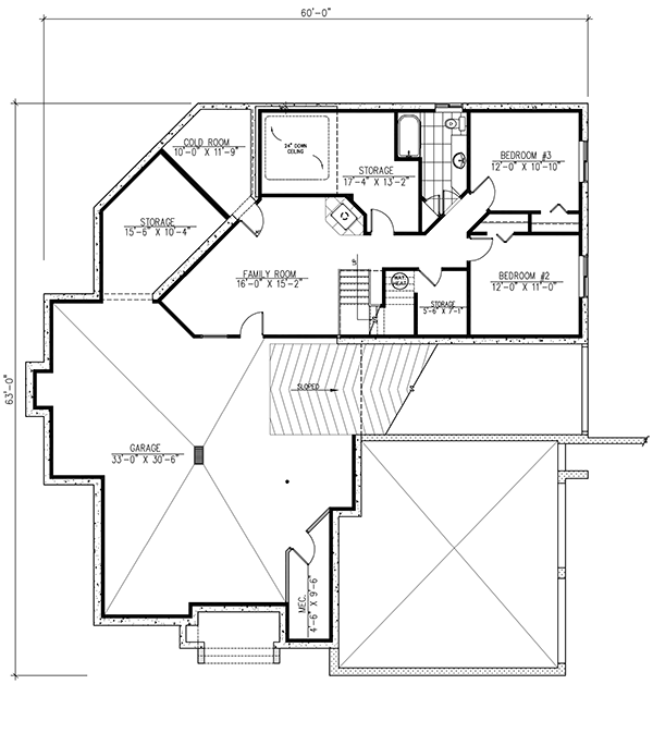 Basement Plan for House Plan #423824