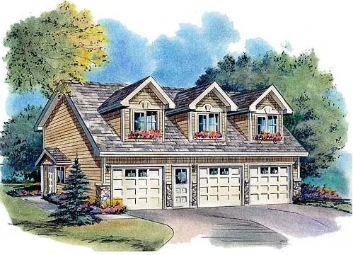 Full Rendering for House Plan #133354