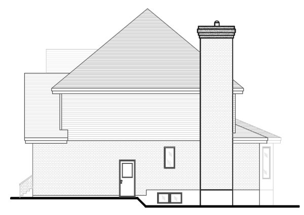 Right Elevation for House Plan #420034