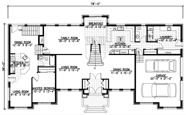 Main Floor Plan for House Plan #420334