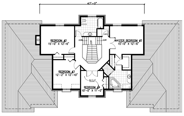 Second Floor Plan for House Plan #420334