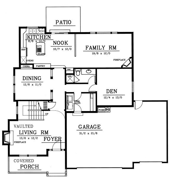 Second Floor Plan for House Plan #236221