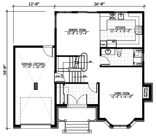Main Floor Plan for House Plan #420434
