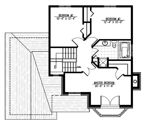 Second Floor Plan for House Plan #420434