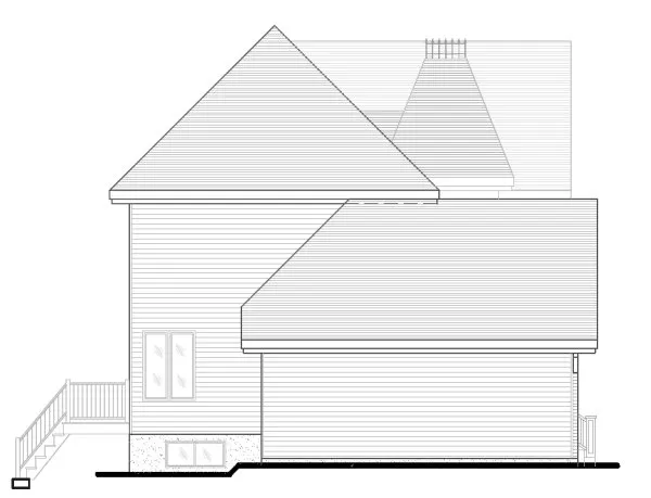 Left Elevation for House Plan #420434