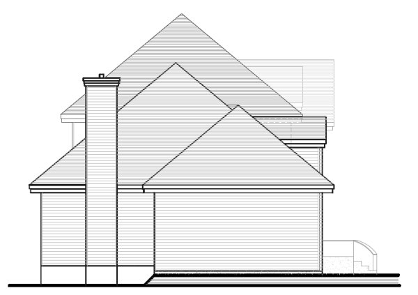 Left Elevation for House Plan #420534