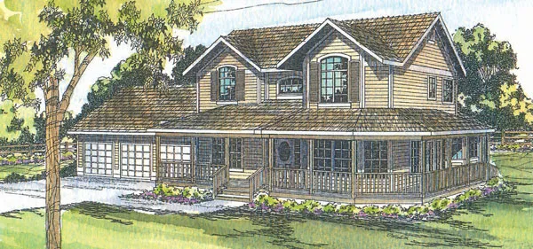 Full Rendering for House Plan #349501