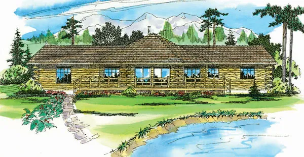Full Rendering for House Plan #342601