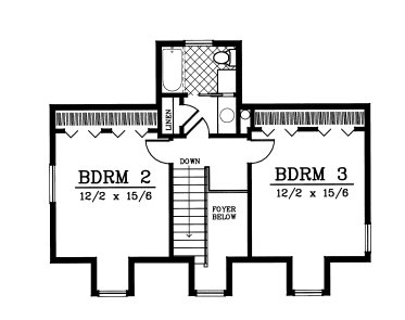 Second Floor Plan for House Plan #231021