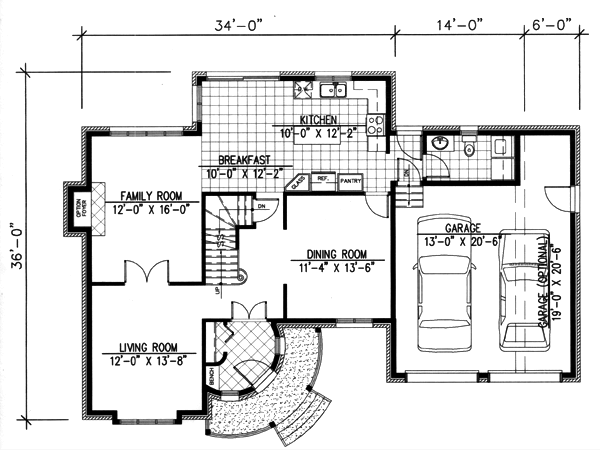 Main Floor Plan for House Plan #420934