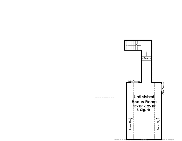 Attic Plan for House Plan #217602
