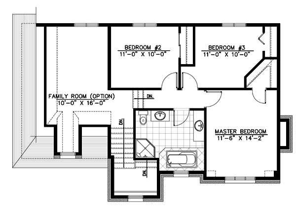 Second Floor Plan for House Plan #420044