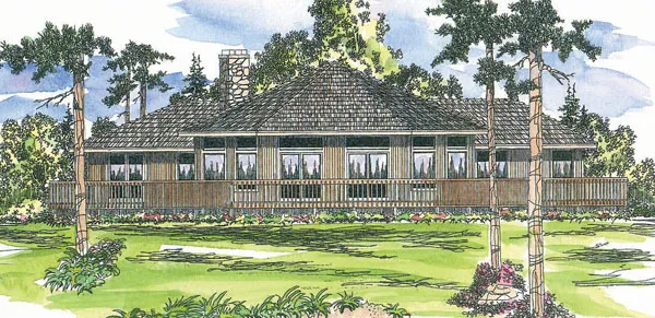 Full Rendering for House Plan #340410