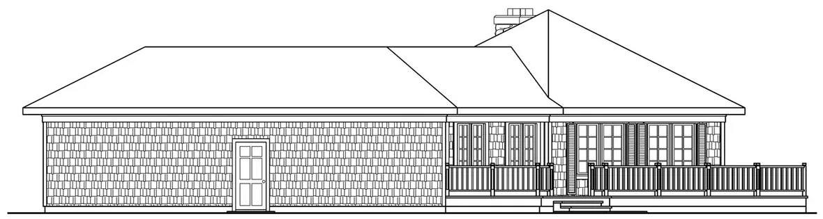 Right Elevation for House Plan #344511