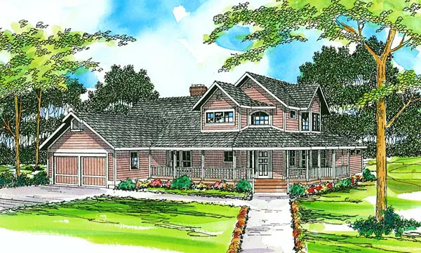 Full Rendering for House Plan #340021
