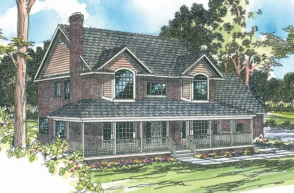 Full Rendering for House Plan #348021