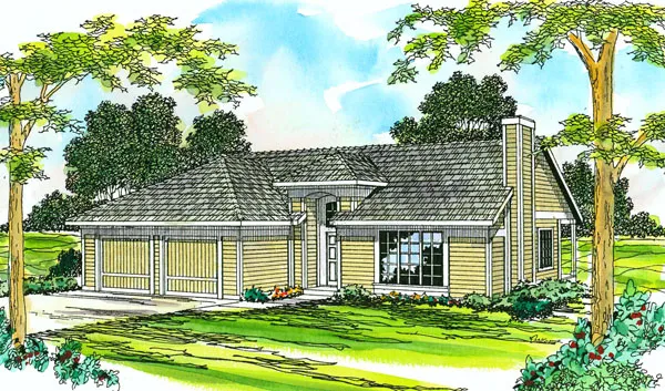 Full Rendering for House Plan #340221