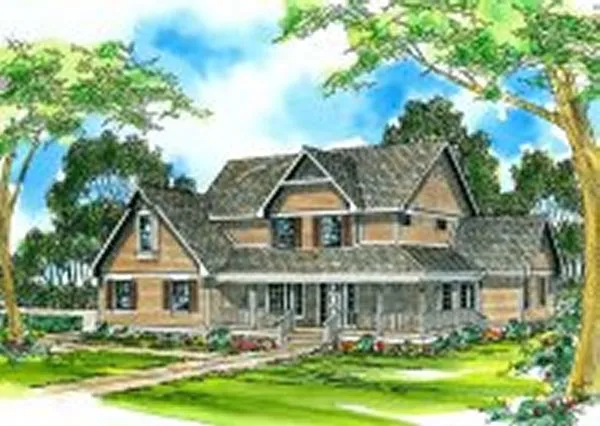Full Rendering for House Plan #346521