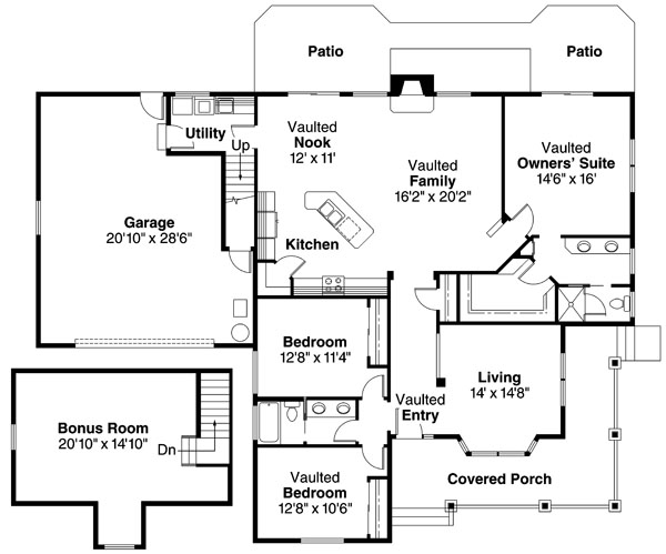 Main Floor Plan for House Plan #349521
