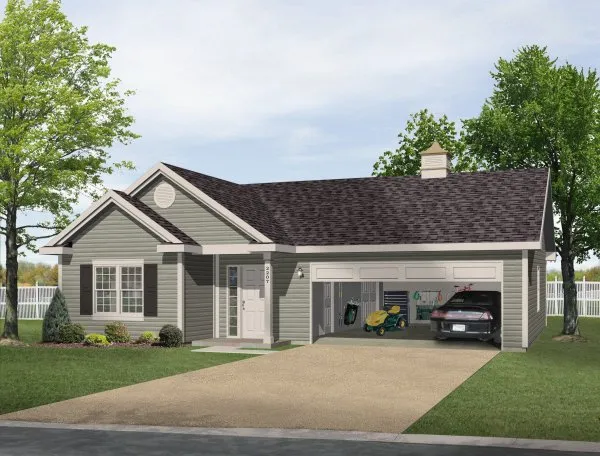 Full Rendering for House Plan #417022
