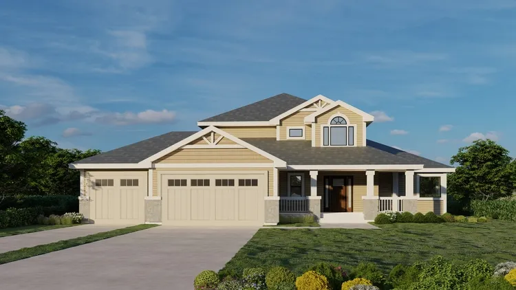 Full Rendering for House Plan #800363