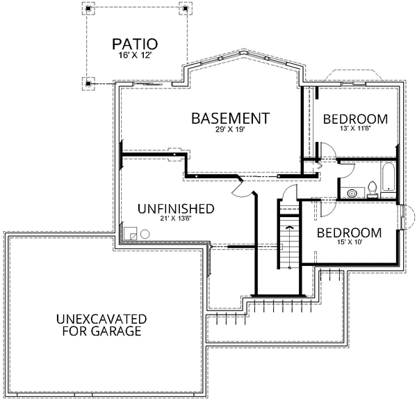 Basement Plan for House Plan #800363