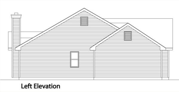 Left Elevation for House Plan #418242