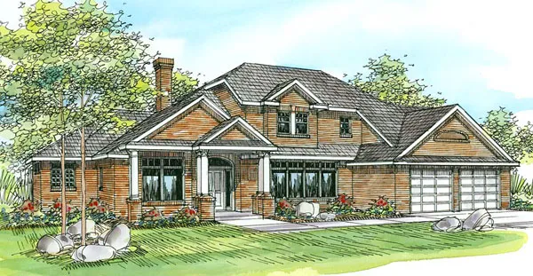 Full Rendering for House Plan #345531