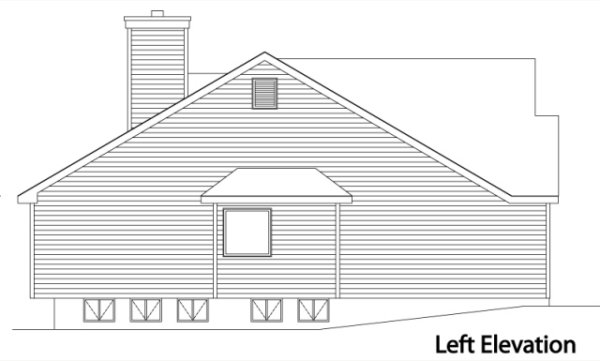 Left Elevation for House Plan #419242