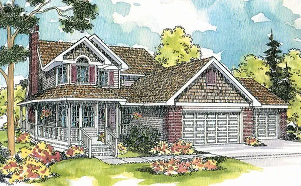Full Rendering for House Plan #340041