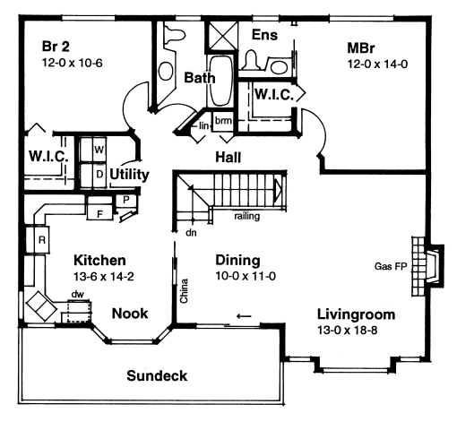 Main Floor Plan for House Plan #202031