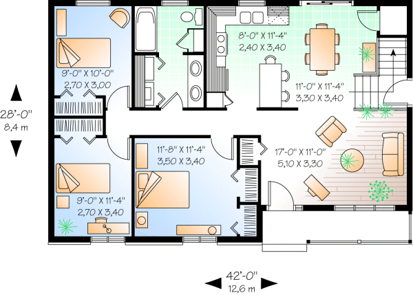 Main Floor Plan for House Plan #146212