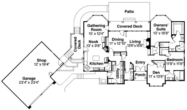 Main Floor Plan for House Plan #344031