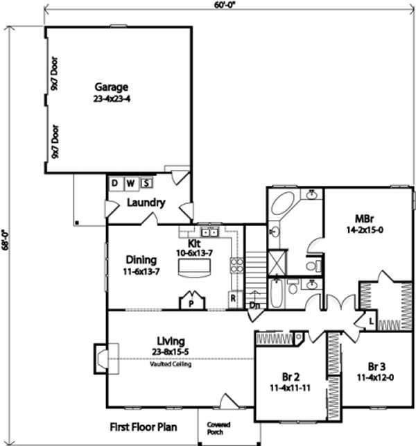 Main Floor Plan for House Plan #410342