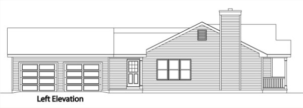 Left Elevation for House Plan #410342