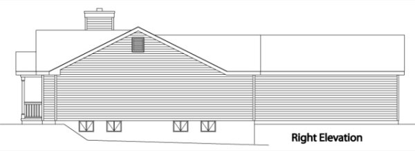 Right Elevation for House Plan #410342