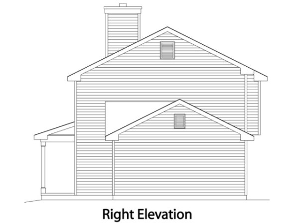 Right Elevation for House Plan #413342